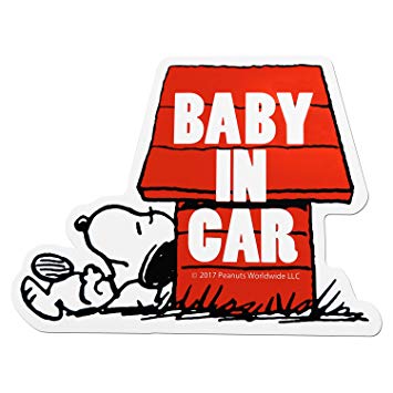 PEANUTS スヌーピー ハウス セーフティサイン BABY in CAR マグネット SN54[定形外郵便、送料無料、代引不可]