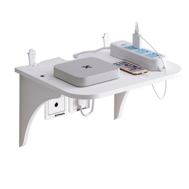 壁掛けラック ルーターラック モデム セットトップボックス スマホ 収納棚 ウォールシェルフ 送料無料(一部地域を除く)