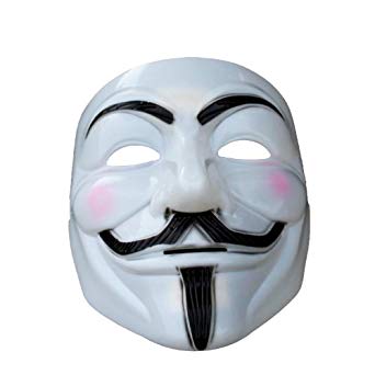 V for Vendetta/Vフォー・ヴェンデッタ ガイ・フォークス仮面 アノニマスマスク 白 [面白][定形外郵便、送料無料、代…