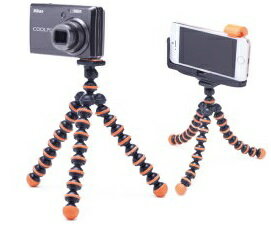 くねくね どこでも三脚 《オレンジ》 小型カメラ向け くねくね三脚 カメラ三脚 スマホ三脚 ミニ三脚 ...