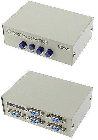 [中古品]MAITUO 4ポート VGAスイッチ ディスプレイ切替器 MT-15-4C【YDKG-k ...