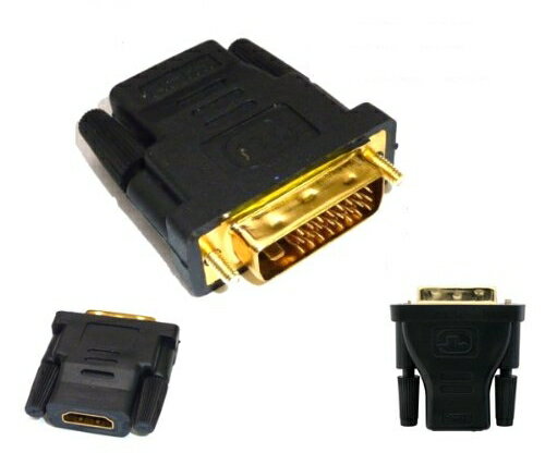 HDMIメス-DVI24ピンオス 変換アダプタ 変換コネクタ アダプター 金メッキ HDMI DVI24+1ピン[変換・コンバータ][定形外郵便、送料無料、代引不可]