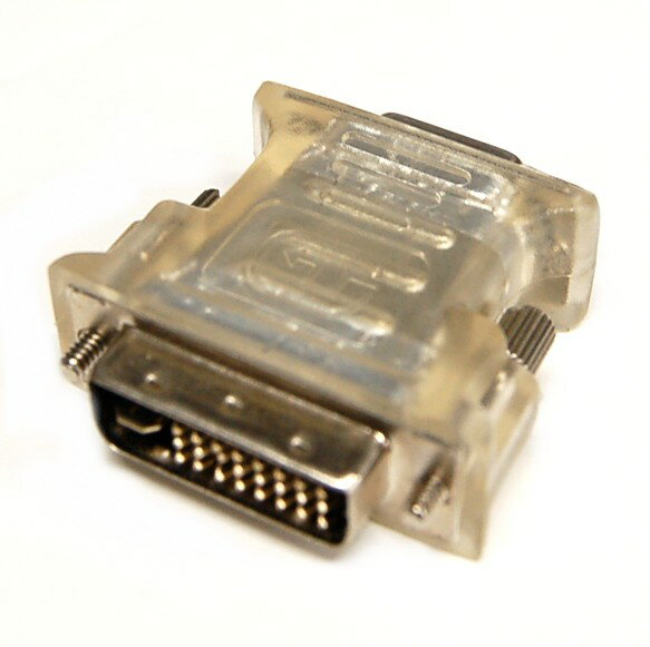 [新品バルク品]VGA-DVI変換アダプター《クリア》 D-Sub 15pin(F) - DVI-I ...