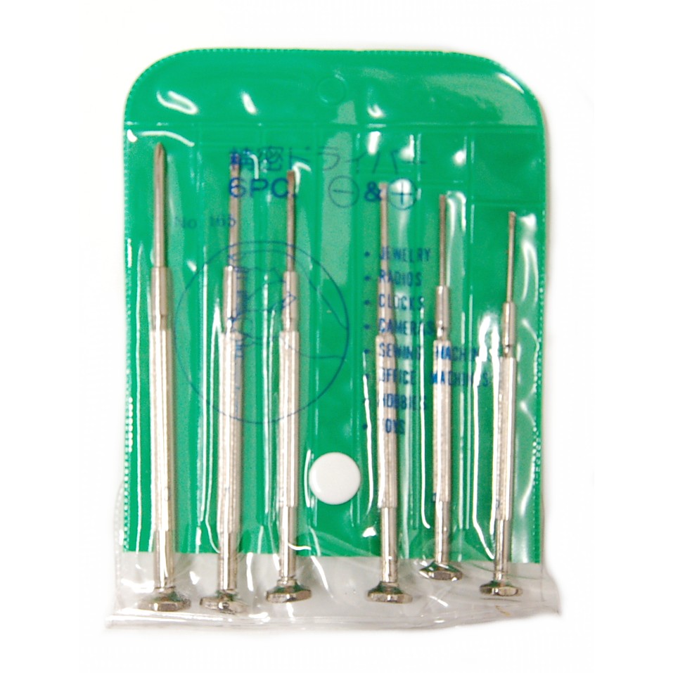 精密ドライバー6本セット マイナス5本 プラス1本 ビニール袋入り 165 [定形外郵便、送料無料、代引不可]...