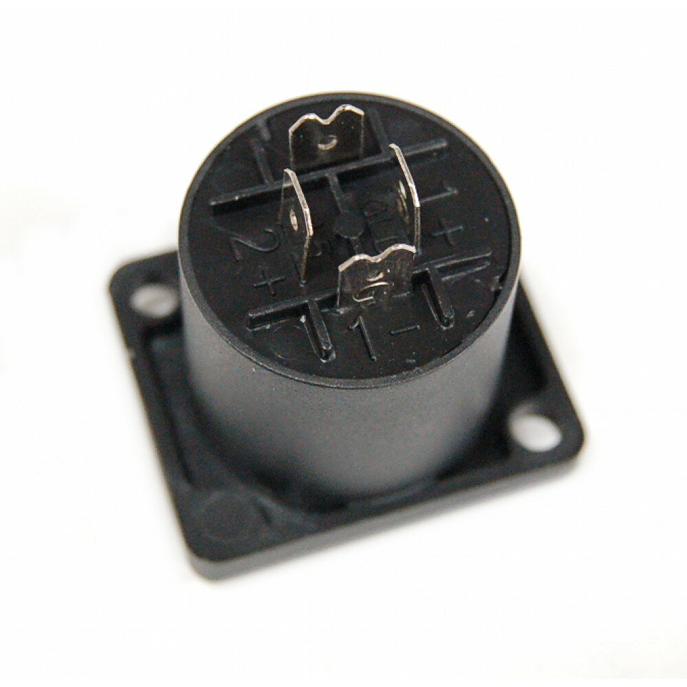 スピーカーソケット 4ピン 4芯 角型 レセプタクルコネクタ スピコン 4芯タイプ マウント用ジャック 角..