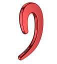 Bluetooth5.0 骨伝導 片耳イヤホン 本体のみ 《レッド》 軽量 耳掛け型 ヘッドセット イヤフォン マイク e_phn[定形外郵便、送料無料、代引不...