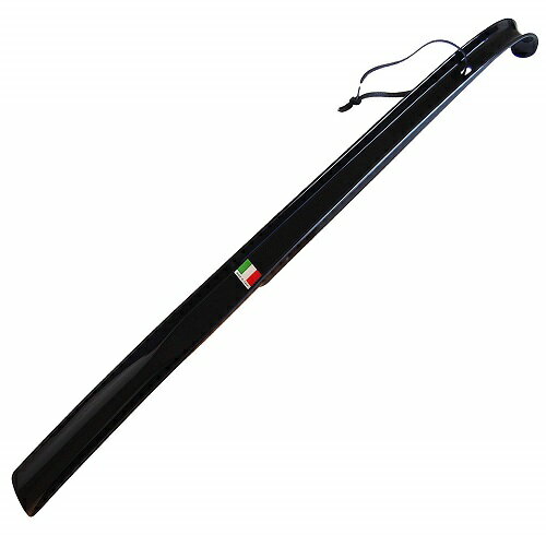 近藤　イタリア製　おしゃれ　な　ロング　靴べら　ロングエッテ　ブラック　60cm　[定形外郵便、送料無料、代引不可]