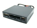 内蔵型カードリーダー 3.5インチベイ対応 《ブラック》 USB2.0 MS CFカード SD MMC XD T-Flash M2[定形外郵便、送料無料、代引不...