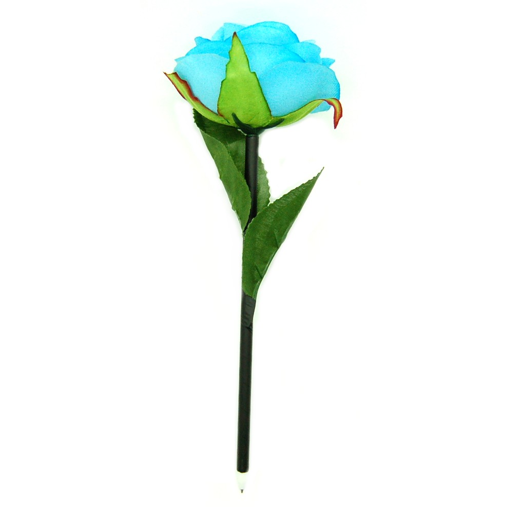 Rakuten - リアル 薔薇ペン 《ブルー》 おもしろ ボールペン ゴージャス ローズペン[定形外郵便、送料無料、代引不可]
