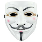 仮面マスク V for Vendetta ガイフォークス アノニマス アイラインver 《ホワイト》 仮装 コスプレ[定形外郵便、送料無料、代引不可]