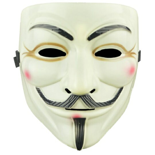 仮面マスク V for Vendetta ガイフォークス アノニマス アイラインver 《イエロー》 仮装 コスプレ[定形外郵便、送料…