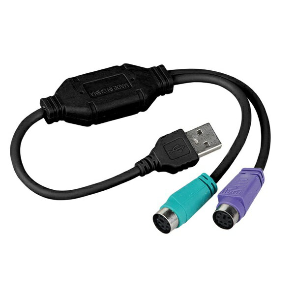 PS/2-USB変換アダプタ 《ブラック》 PS2 to USB アダプター[定形外郵便、送料無料、代引不可]