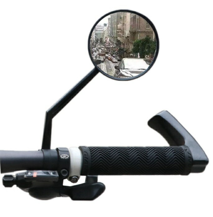 自転車 バックミラー 360度回転 凸面鏡 サイドミラー ハンドルミラー ハンドルバー[定形外郵便、送料無..