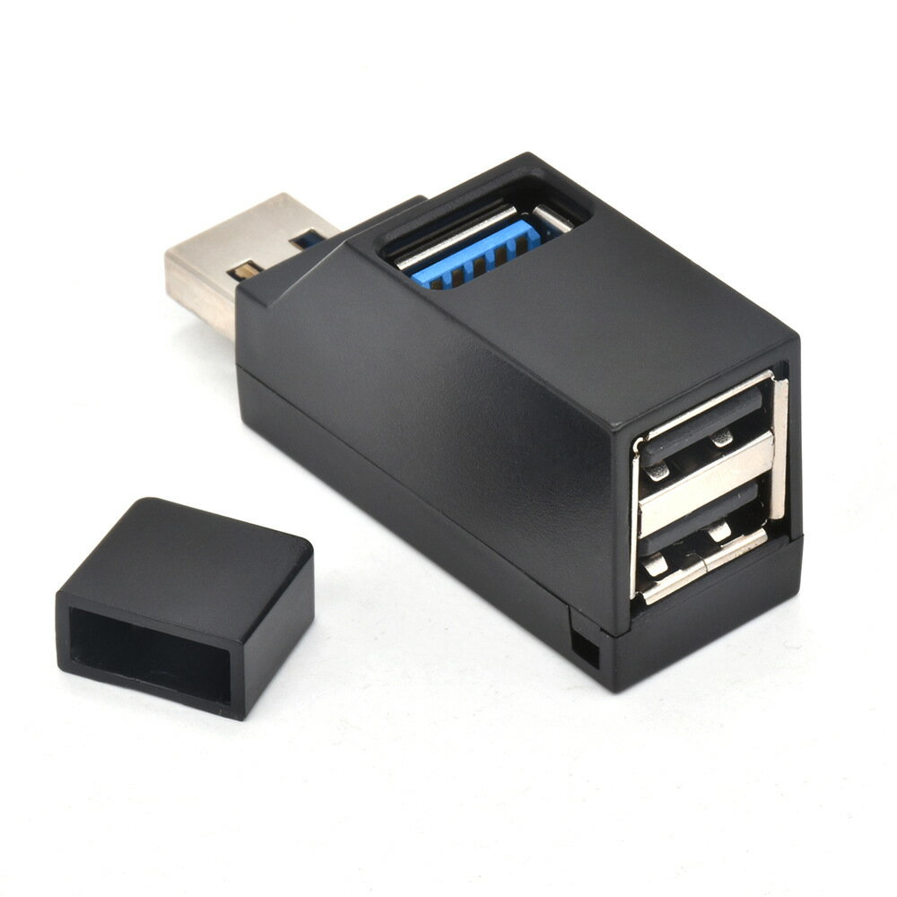 USB3.0 USB2.0コンボハブ USBハブ 3ポート 《ブラック》 拡張 軽量 小型 コンパクト 定形外郵便 送料無料 代引不可