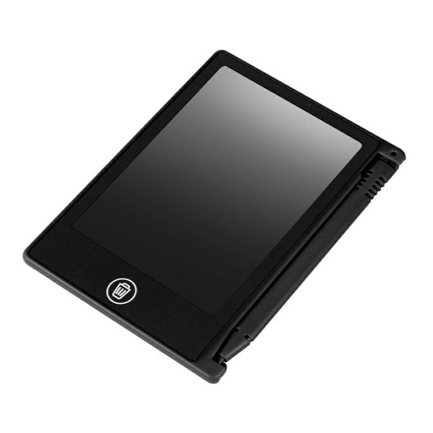 小型 電子メモパッド 4.5インチ 《ブラック》 ワンボタン消去 LCD液晶 ミニメモ帳[定形外郵便、送料無..