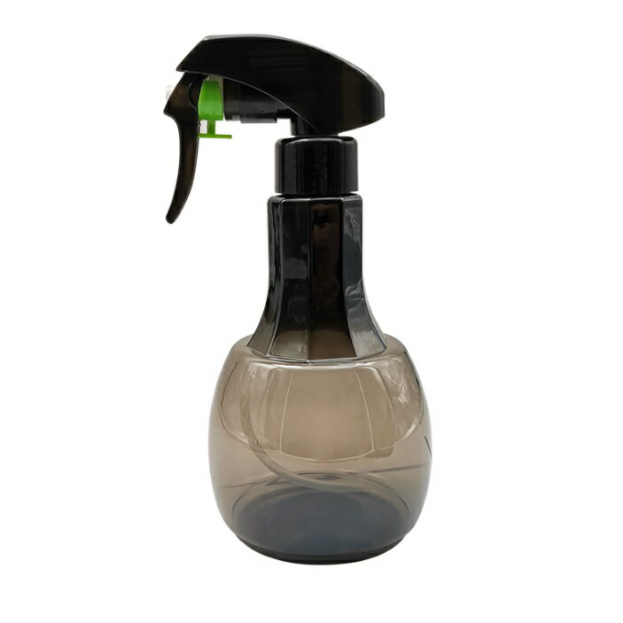 霧吹き スプレーボトル 400ml 《クリアブラック》 詰め替え容器 細かい ミスト 散髪 園芸 掃除[定形外..