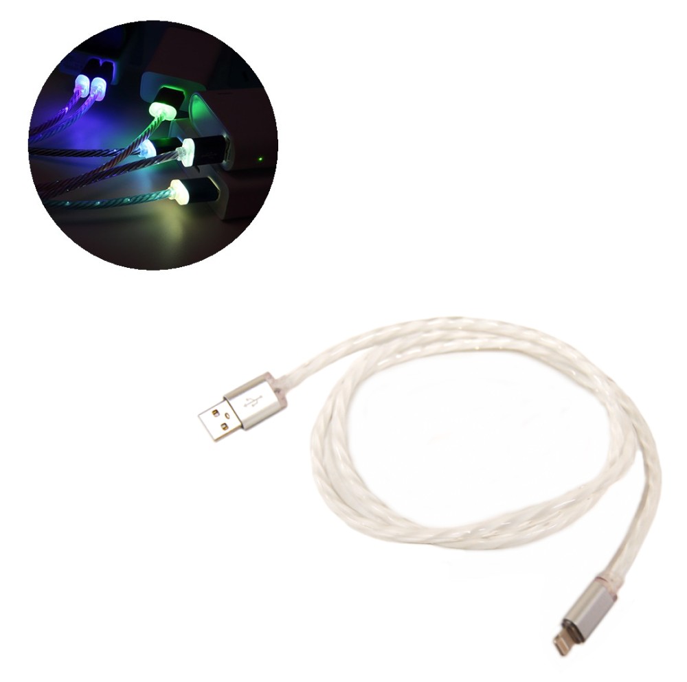 光る充電ケーブルiPhone対応　1m ホワイト 商　品　説　明 充電時に光るケーブル。 接続中はグラデーションで色がゆっくりと変化します。 快速、急速充電、データ転送対応。 ケーブルは絡みにくく、耐久性があります。 商　品　仕　様 カラー...