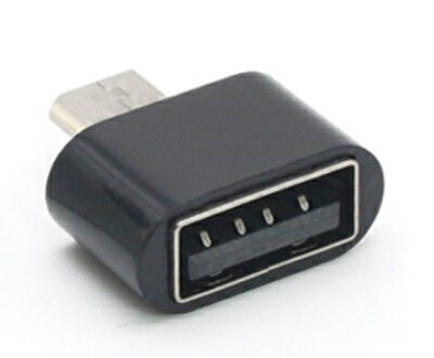 OTG対応 USB2.0変換アダプタ 500mA Type-A メス - micro-B オス ブラ ...