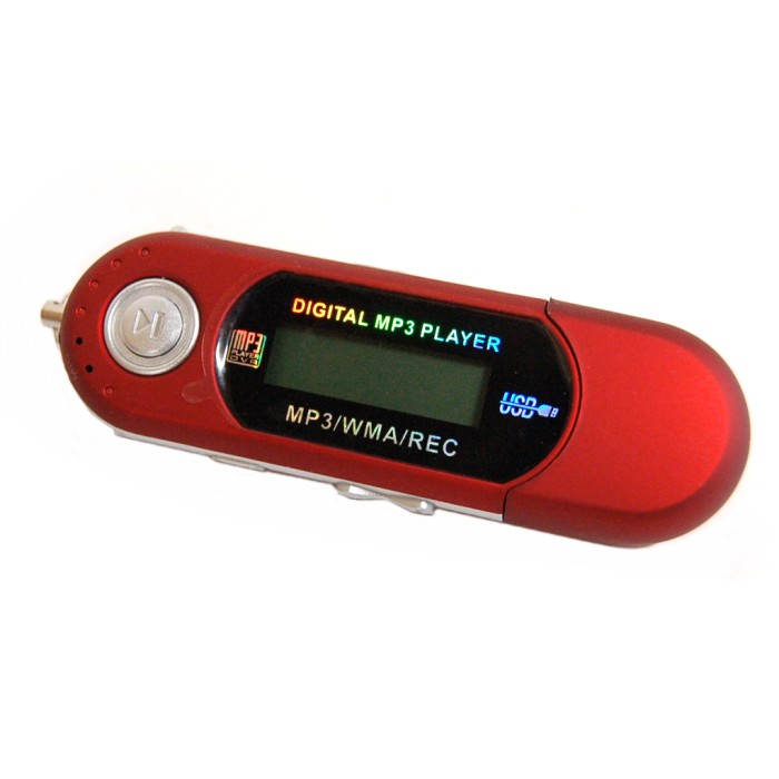 MP3プレーヤー 電池式 8GB内蔵 《レッド》 USBメモ