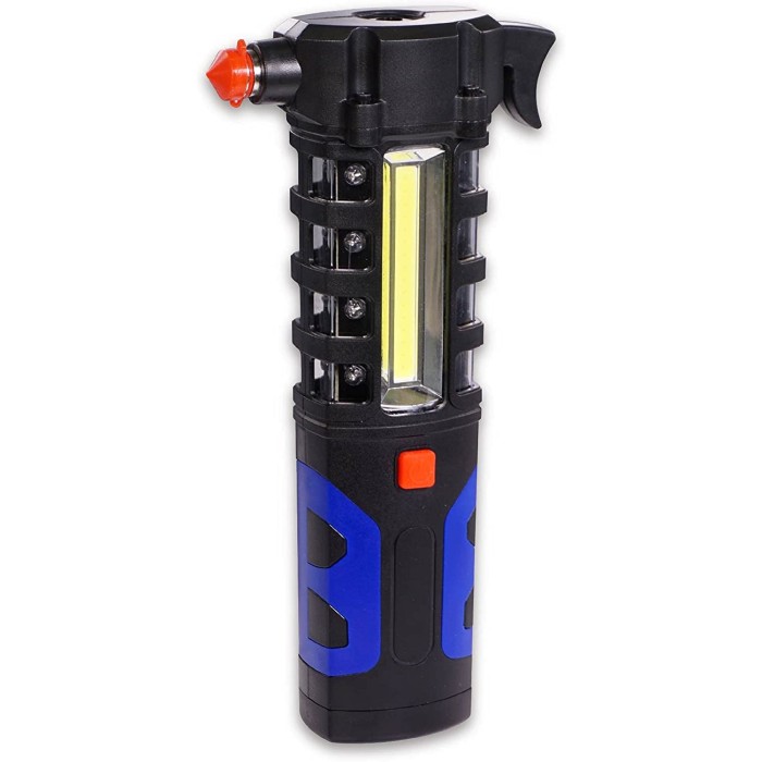 HAC 6機能搭載 緊急マルチライト ブラック 脱出 ハンマー ハンドライト 懐中電灯 COBライト 非常用ライト 防災ライト 1836[定形外郵便、送料無料、代引不可]のサムネイル