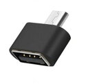 OTG対応 USB to microUSB 変換アダプタ 《ブラック》 USB2.0 500mA Type-A メス - micro USB オス[定形外郵便、...