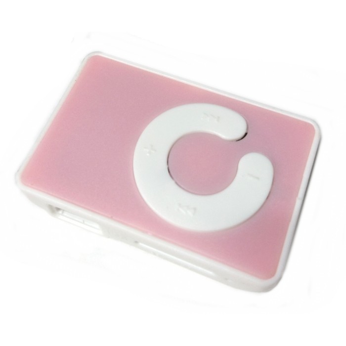 シンプル 超小型 クリップ式 ミニMP3プレーヤー 《ピンク》 microSDカード8GB付 軽量 コンパクト オーディオプレーヤー 定形外郵便 送料無料 代引不可