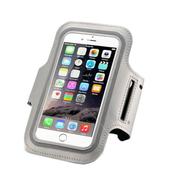 アームバンド Mサイズ 《グレー》 ランニング スマホバンド 防水 [スマホ][定形外郵便、送料無料 ...