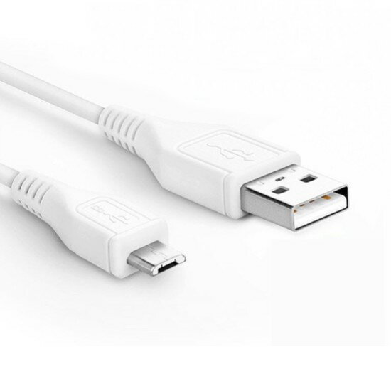 MicroUSBケーブル 《1m》 《ホワイト》 1A USB(A)オス - USB(Micro-B)オス データ転送 充電ケーブル[定形外郵便、送料無料、代引不可]