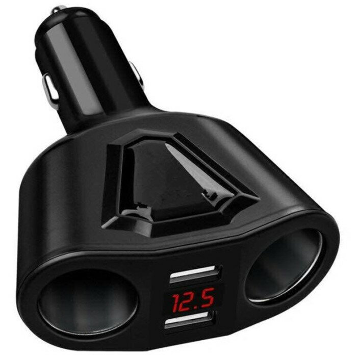 2連 シガーソケット 《ブラック》 USB 2ポート急速充電 カーチャージャー[定形外郵便、送料無料 ...