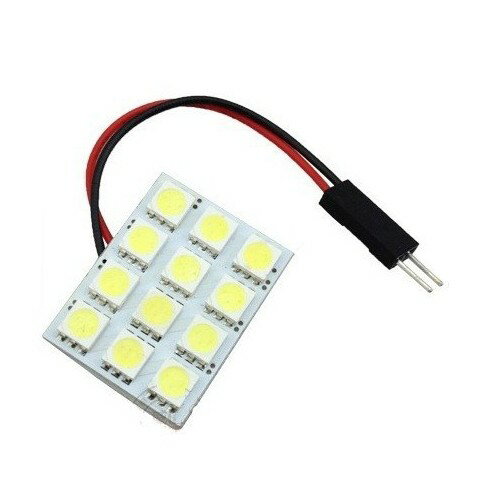 12SMD LED パネルライト 《ホワイト》 基板 LEDバルブ ルームランプ 5050 12連 車用 室内灯 12V