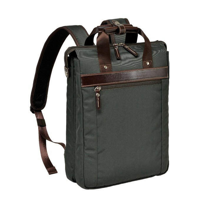 Rakuten - HR★☆ トートリュック B4サイズ ツイルナイロン 日本製 豊岡製鞄 42568-02 カーキ[送料無料(一部地域を除く)]
