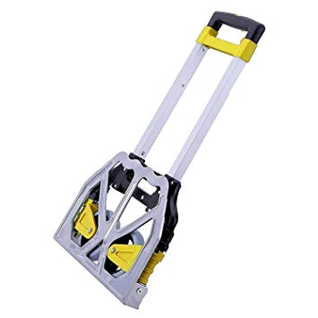 乐天商城 - 折りたたみ式 キャリーカート 耐荷重70kg 《イエロー》 軽量 コンパクト[送料無料(一部地域を除く)]