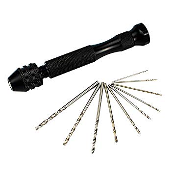 ハンドドリル 《Aセット 10本セット》 0.6-2.0mm 穴開け ピンバイス[定形外郵便、送料無 ...