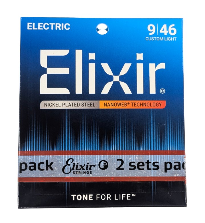Rakuten - Elixir/エリクサー エレキギター弦 #12027 2個セット NANOWEB Custom Light .009-.046 [楽器][消耗品][定形外郵便、送料無料、代引不可]