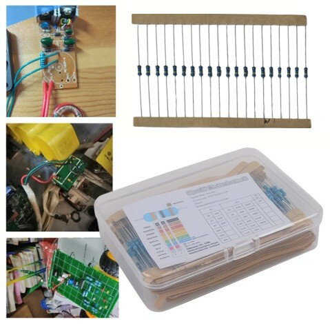電子工作 抵抗セット 600本 10Ω-1MΩ 30種各20個 収納ケース付き 金属皮膜抵抗器[ゆうパケット発送、送料無料、代引不可] 2