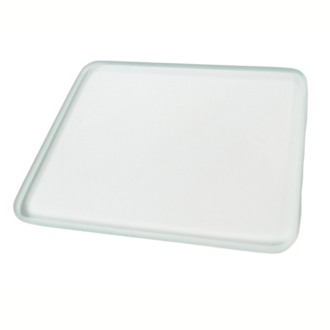 レザークラフト 磨きガラス板 13×10cm 厚さ8mm 革工具 床面処理 漉き作業 下敷き コバ磨き[ゆうパケット発送、送料無料、代引不可]