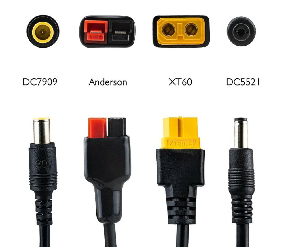 4in1 ソーラーパネル延長ケーブル XT60 DC5521 DC7909 アンダーソン 16AWG 太陽光...
