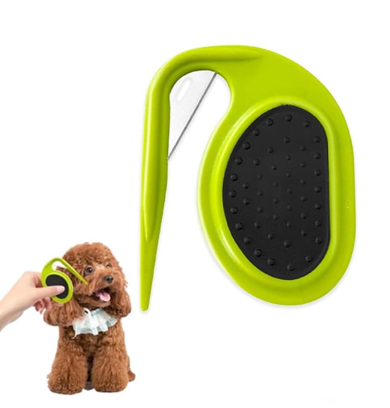ペット 毛玉カッター グリーン 毛玉取り ほぐし 犬用 猫用 バリカン ブラシ コーム [定形外郵便、送料..