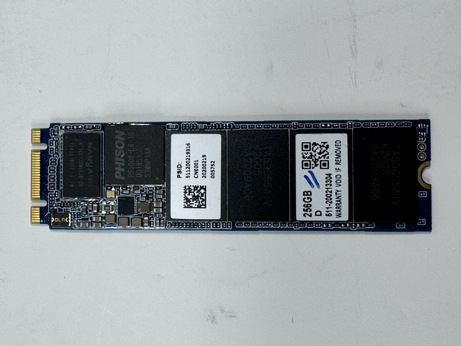 【HY】【美品】PHISON ファイソン PHPCM256GFNTH 256GB M.2 2280 NVMe SSD PCIe Gen3x2 PS5008-E8...