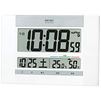 SEIKO CLOCK 掛け置き兼用デジタル電波時計 温度/