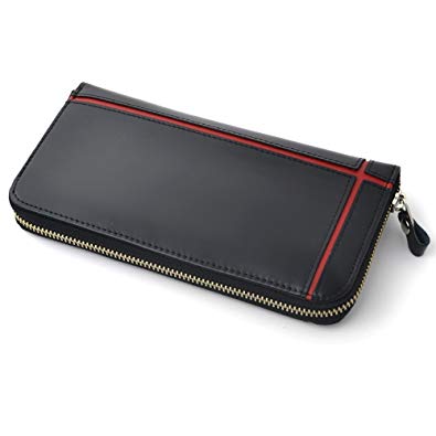 ユナイテッドオム United HOMME ホースハイド ラウンドファスナー長財布 クロスライン UH-1182 ブラック×レッド [バレンタイン][財布][ギフト][送料無料(一部地域を除く)]