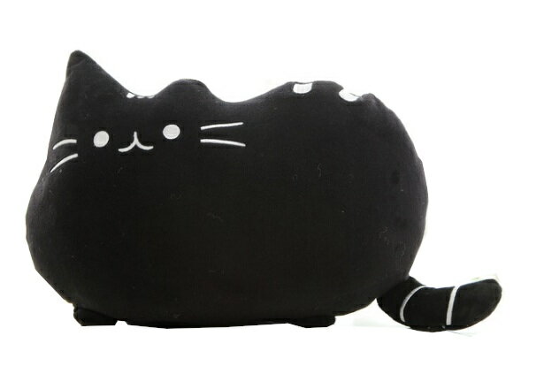 ネコクッション ブラック ふわふわ 猫 クッション ぬいぐるみ 抱き枕[その他CHA][ぬいぐるみ][送料無料(一部地域を除く)]