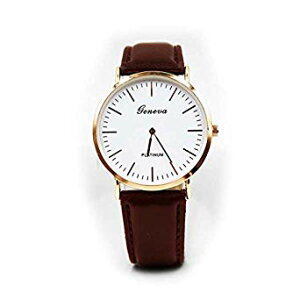 腕時計 時計 レトロカジュアルウォッチ 《ブラウン》 ホワイト文字盤[時計][定形外郵便、送料無料、代引不可]