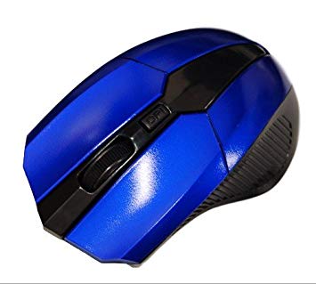 無線 マウス ワイヤレス ゲーミングマウス 《ブルー》 USB 光学式 4ボタン 2.4G[その他PC][定形外郵便、送料無料、代引不可]
