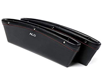 車内用 ポケット 2台セット 《ブラック》 PUレザー コンソールボックス 車用 隙間 収納[送料無料(一部地域を除く)]