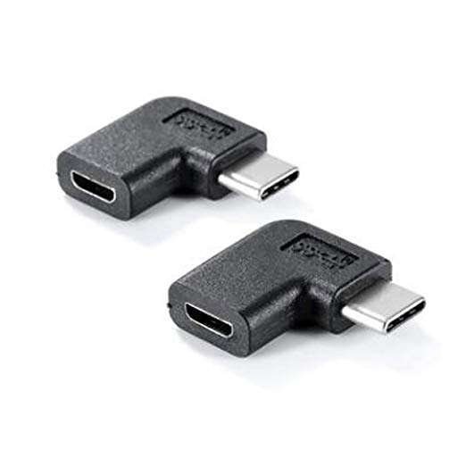 Type-C to Micro USB L字型変換アダプター《2個セット》 90度 USB-C オス to Micro USBメス 変換アダプ..