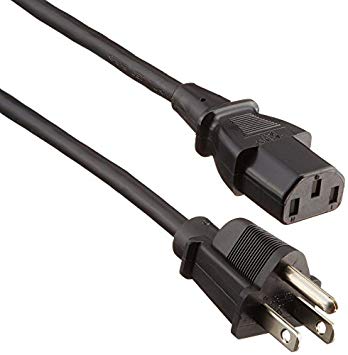 [中古品]デスクトップ用電源ケーブル 約1.7m ブラック 3ピンソケット-3ピンプラグ [ケーブル ...