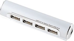 [中古品]サンワサプライ USB2.0ハブ 4ポート シルバー USB-HUB216SV[HUB][中古][定形外郵便、送料無料、代引不可]