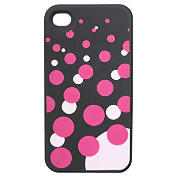 TMY iPhone4/4S用カバー カラーコレクション ソーダドット ブラック CV-01BK [iPhone・ipad][199円ケース][消耗品][定形外郵便、送料無料、代引不可]