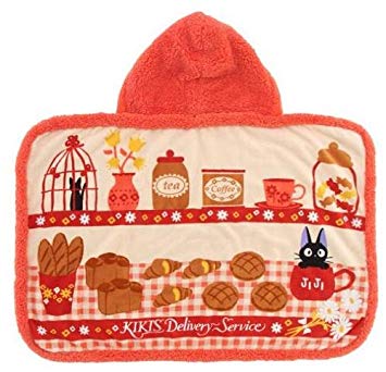 魔女の宅急便 フード付きひざ掛けブランケット ジジとパン屋 70×100cm[冬の特集][送料無料(一部地域を..